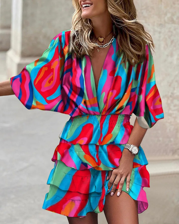 Levoire | Imprimé Mode Mini Robe Plusieurs couleurs