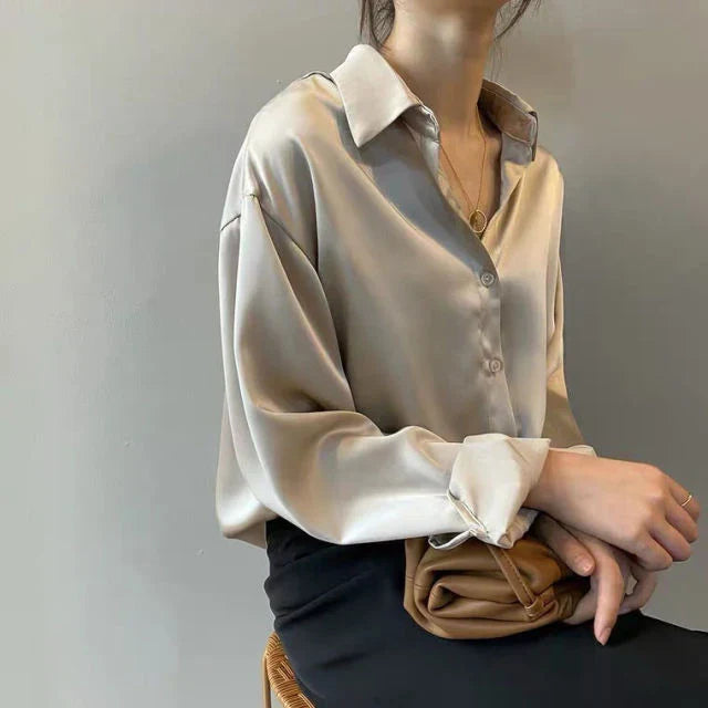 Levoire | Chemise En Soie Moderne Pour Femmes Avec Boutons