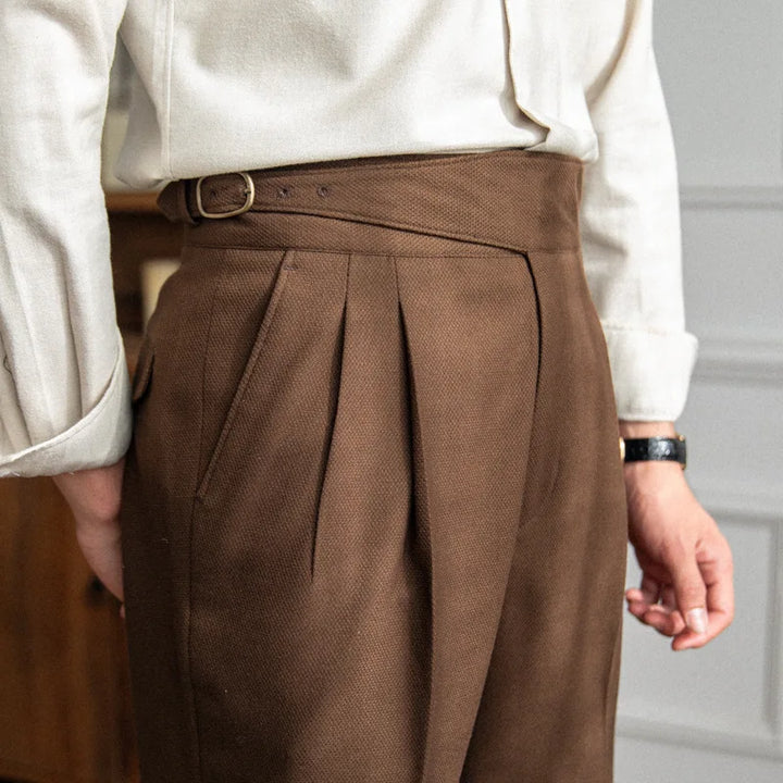 Levoire | Pantalons Sur Mesure Rentoja Avec Des Jambes Retournées Braun
