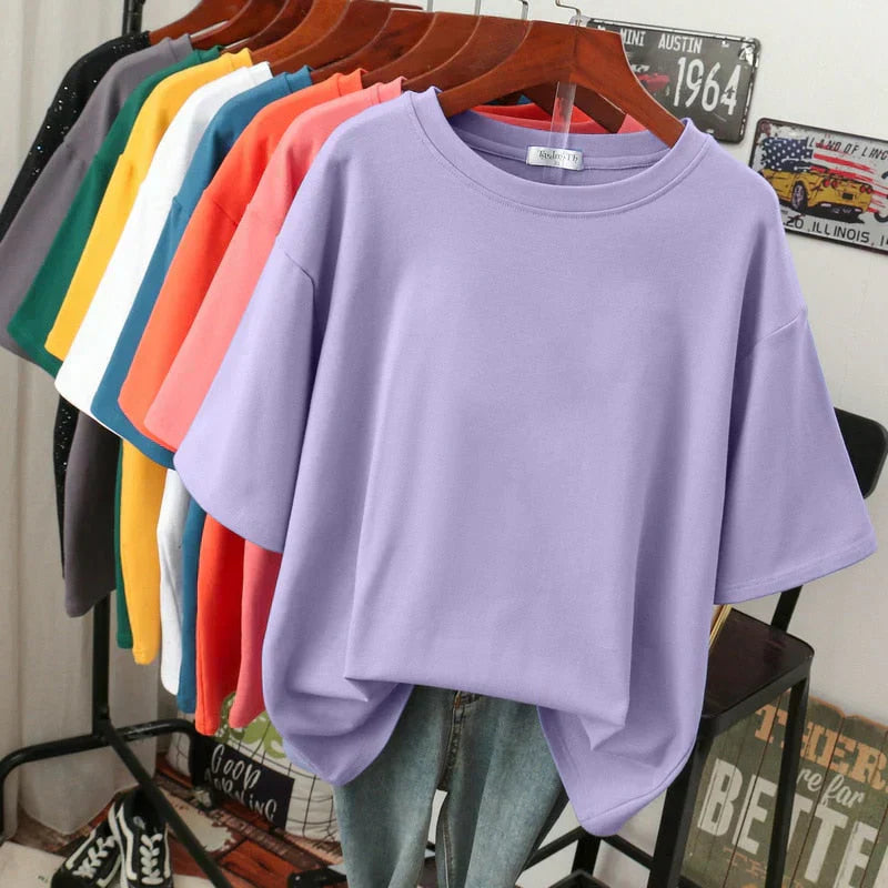 Levoire | T-Shirt En Coton Surdimensionné Lila