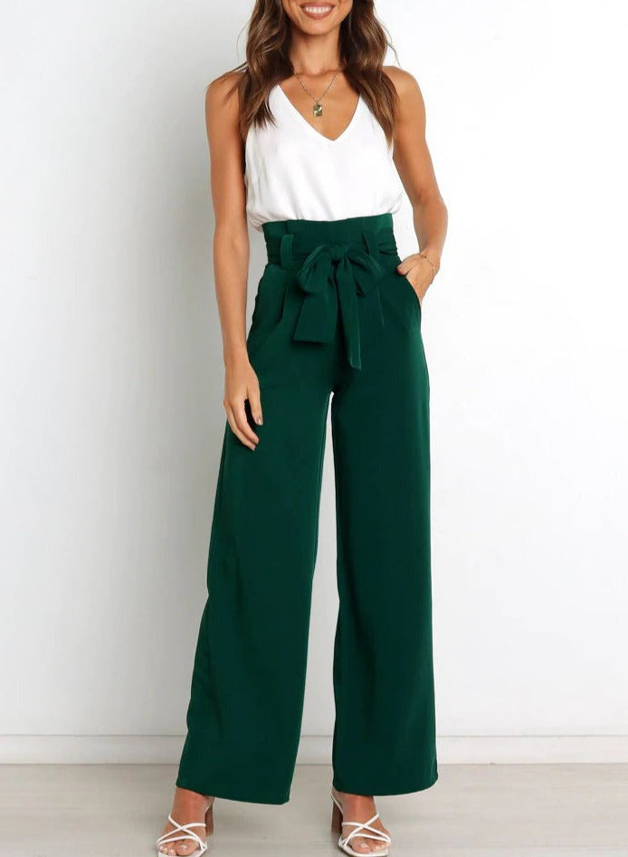 Levoire | Devant De Cravate Large Jambes De Pantalon Vert armée