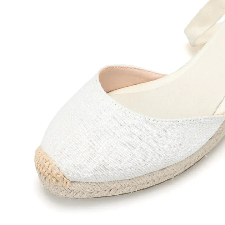 Levoire | Sandales À Talon Compensé Pour Femmes Confortables À Lacets Pour L'Été