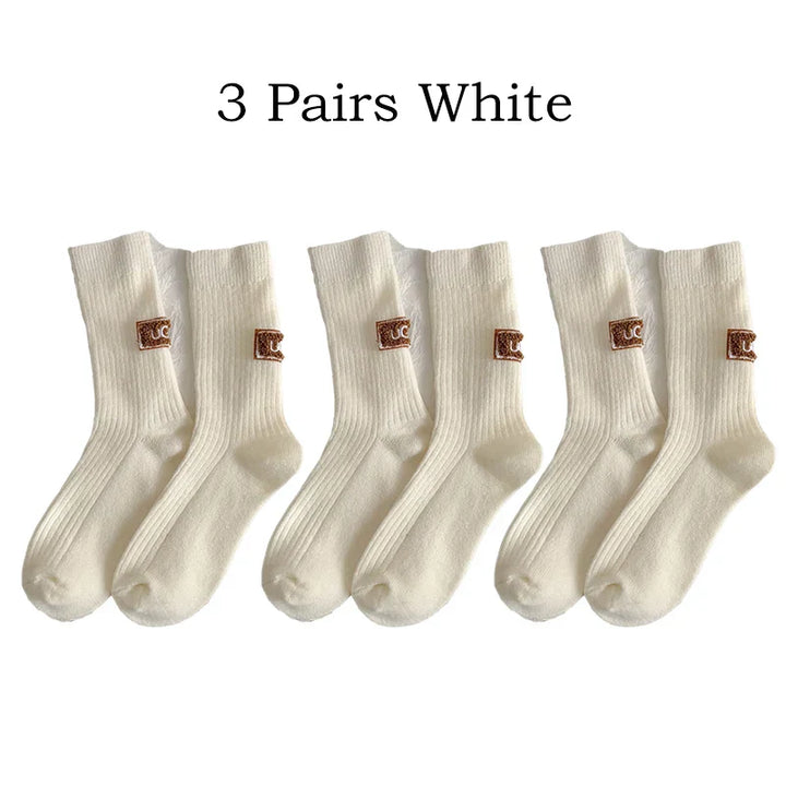 Levoire | De 3 Chaussettes En Laine Femme Hiver Et Confort 9106-Blanc