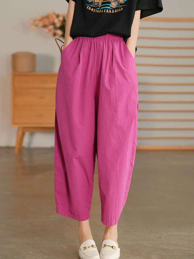 Levoire | Pantalons harem d'été relaxants Rosa