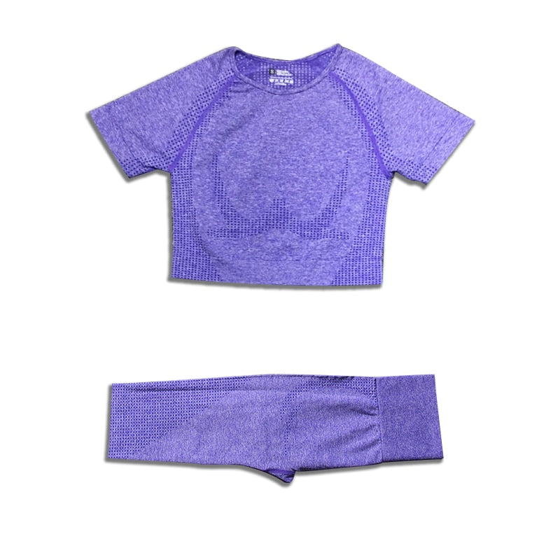 Levoire | Ensemble De Sport Complet Avec T-Shirt Et Leggings Lila