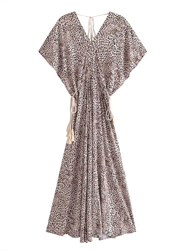 Levoire | Robe Maxi Bohème Paon Grijs