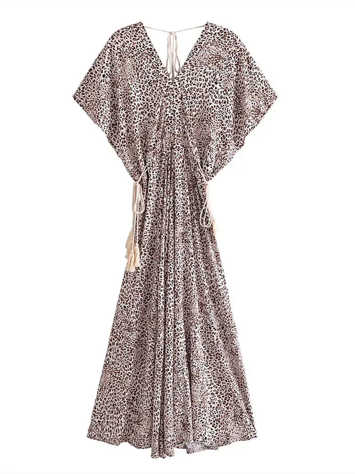 Levoire | Robe Maxi Bohème Paon Grijs
