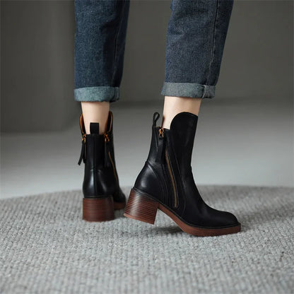 Levoire | Bottes en cuir avec une allure élégante Noir (Seulement quelques unités disponibles)