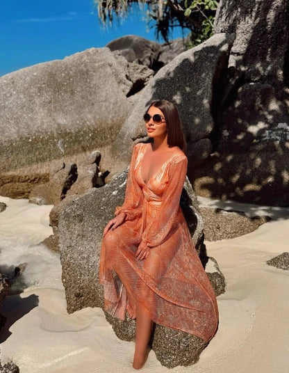 Levoire | Maillot De Bain À Manches Longues Avec Jupe Pour Un Look De Plage Élégant