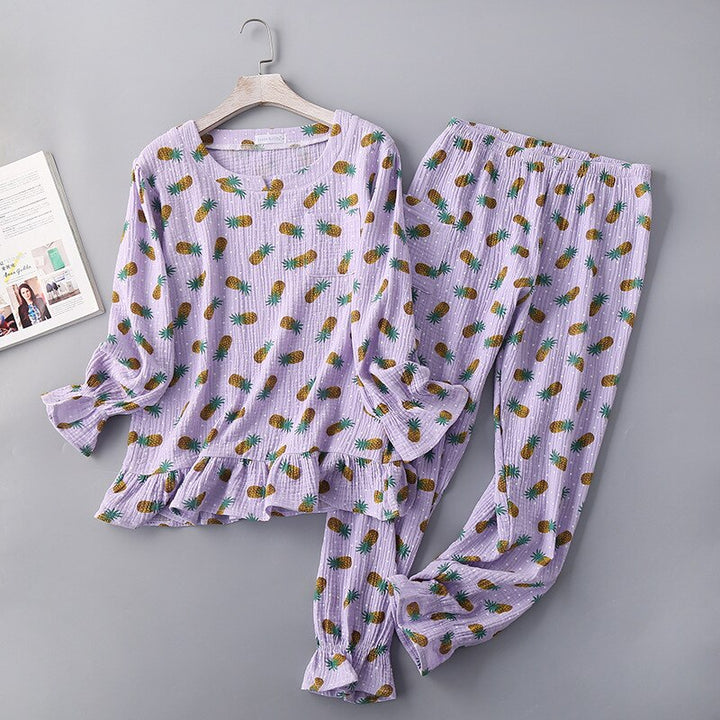 Levoire | Pajamas Légers En Crêpe De Coton Lila
