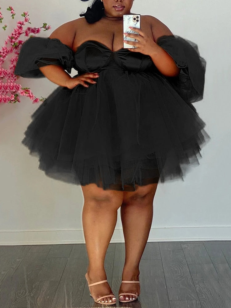 Levoire | Robe Mini Holo Chiffon Sans Bretelles Oversize