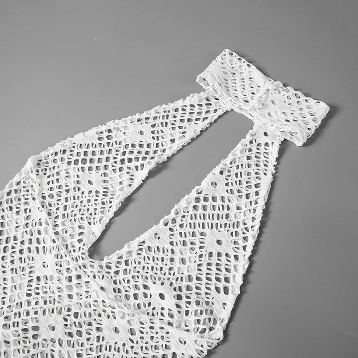Levoire | Robe Mini V-Décolleté En Maille Åpen