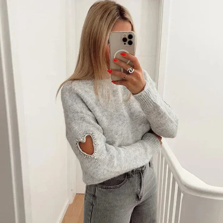 Levoire | Dans Un Design Mode À Décolleté En Cœur Pour Femmes Gris