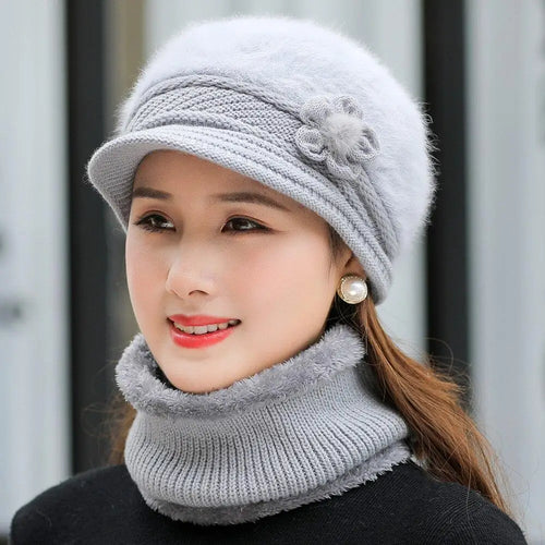 Levoire | Chapeau-D-Hiver-Pour-Femme-Avec-Doublure-En-Polaire-Et-Écharpe