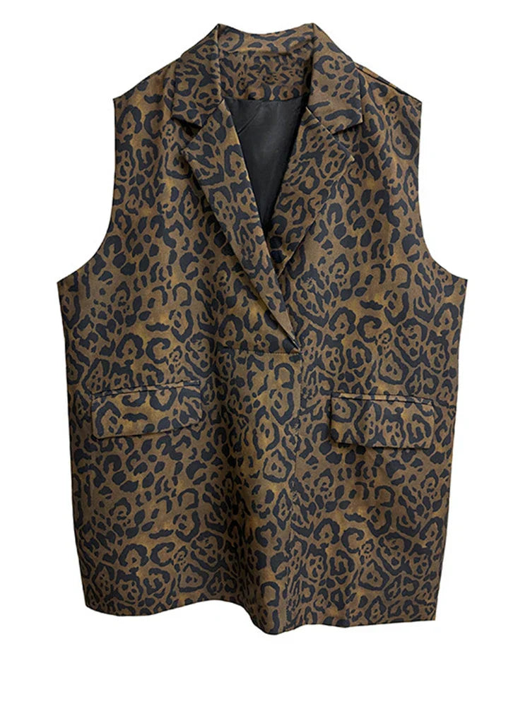 Levoire | Motif Léopard Robe Mini Oversize Lâche