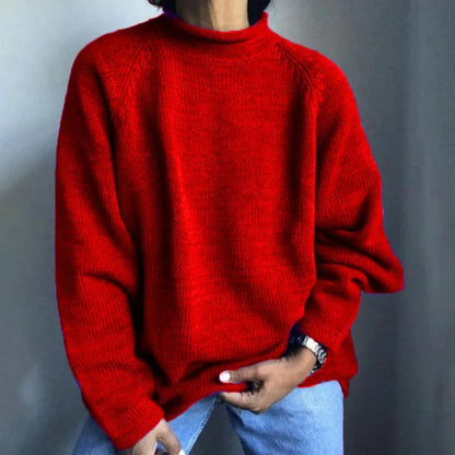 Levoire | Élégant Pull À Manches Longues En Tricot O-Fermeture Rot