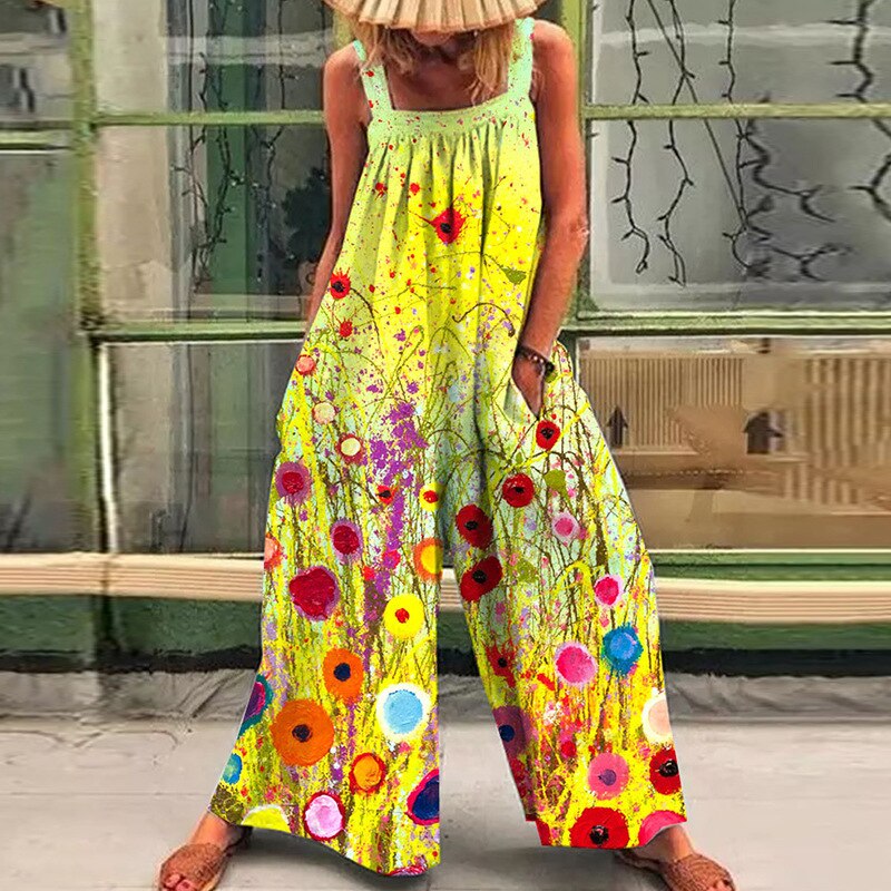 Levoire | Salopette Imprimée Boho Jaune