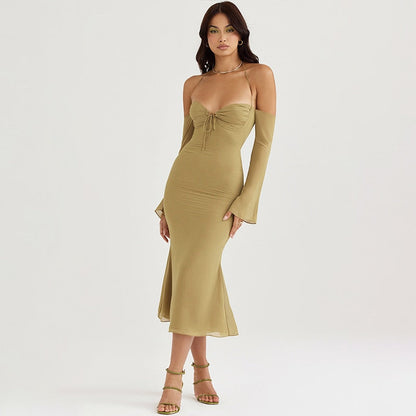 Levoire | Robes Midi Longues À Épaules Dénudées À Halter