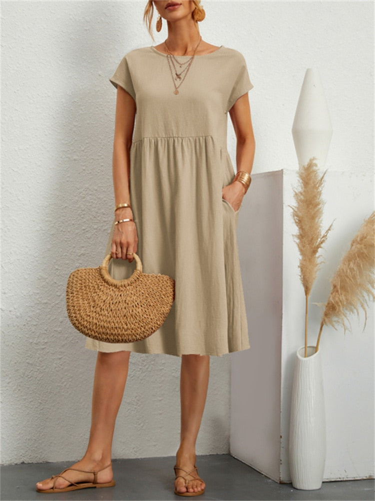 Levoire | Robe Mi-Longue À La Mode Pour Femmes khaki