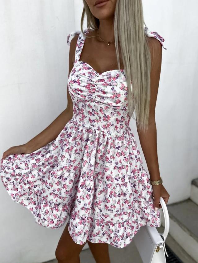 Levoire | Robe Mini Evasee Elegance Ludique Robes Femmes Blanc