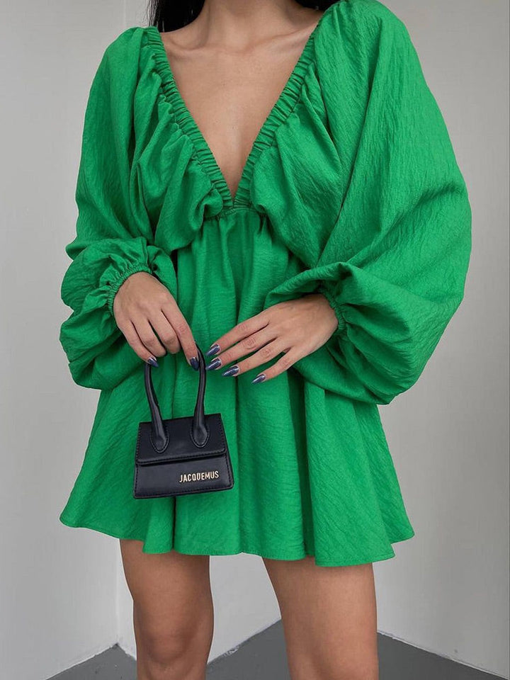 Levoire | Robe D'Été Élégante À Manches Longues Vert