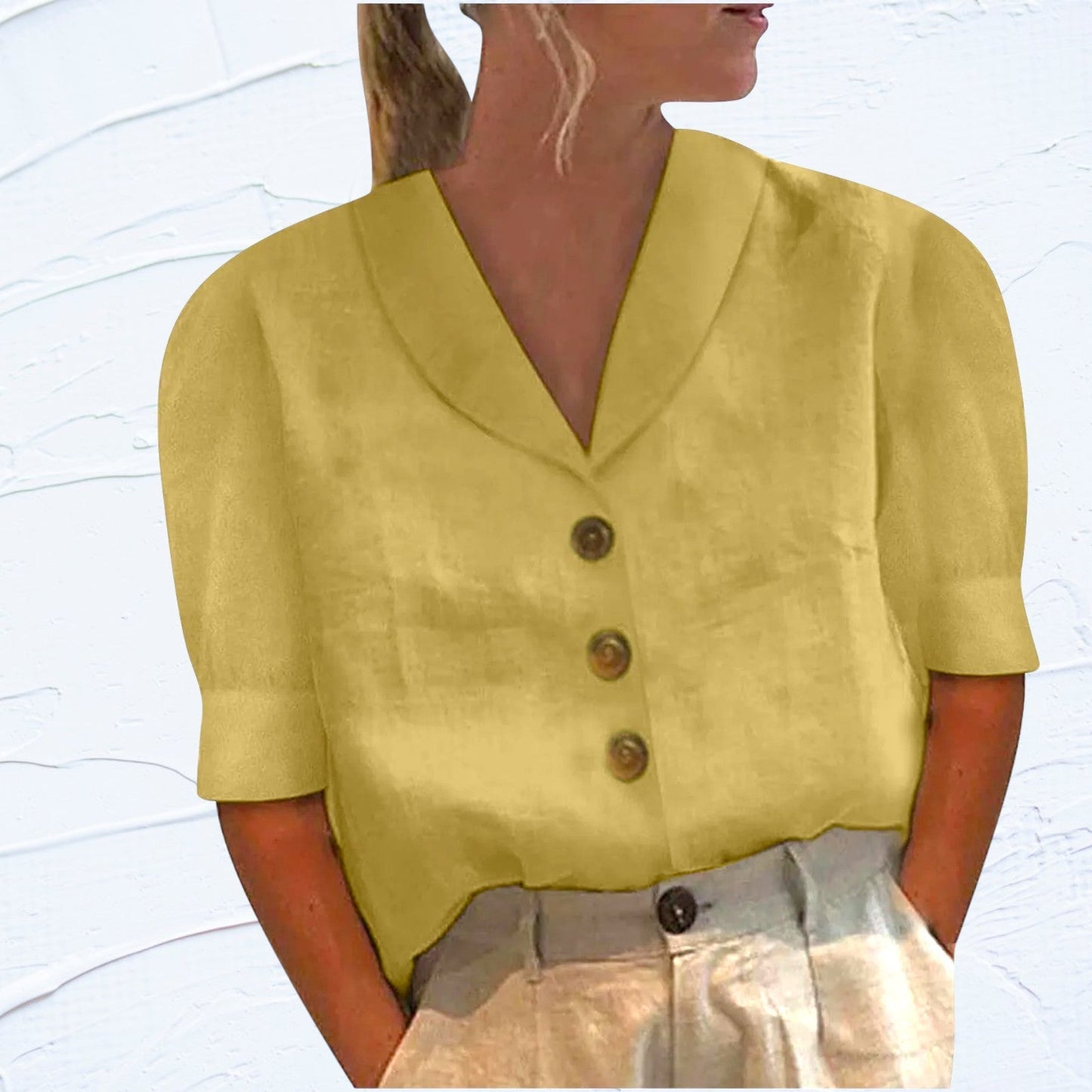 Levoire | Blouse Estivale Fluide Avec Coupe Moderne Jaune