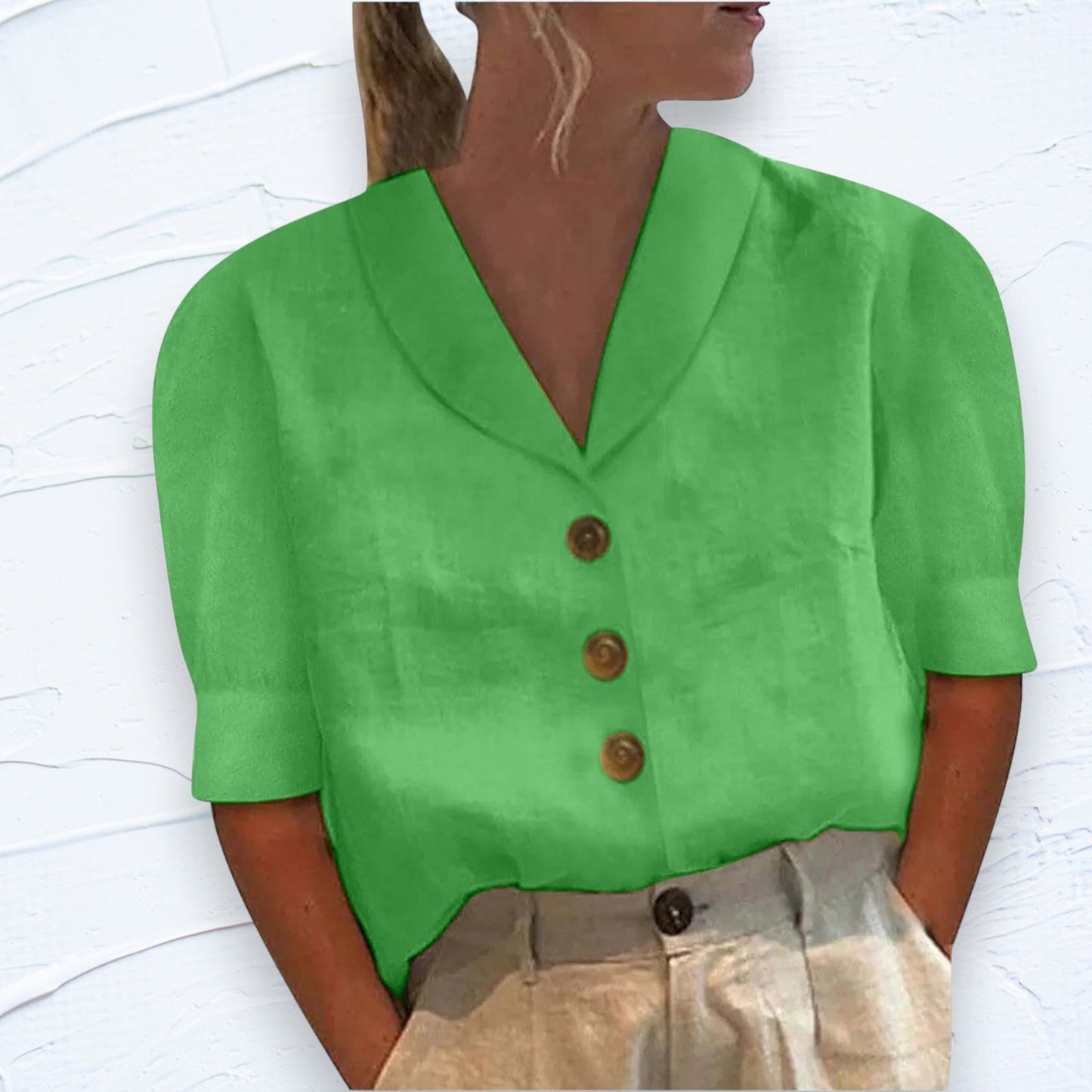 Levoire | Blouse Estivale Fluide Avec Coupe Moderne Vert