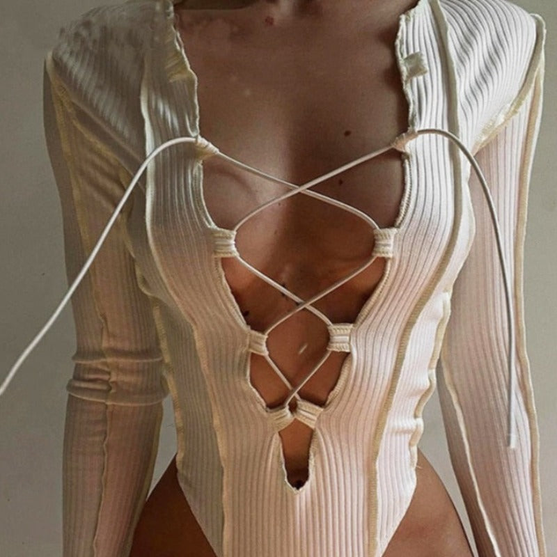 Levoire | Corps Avec Décolleté Décoratif Beige
