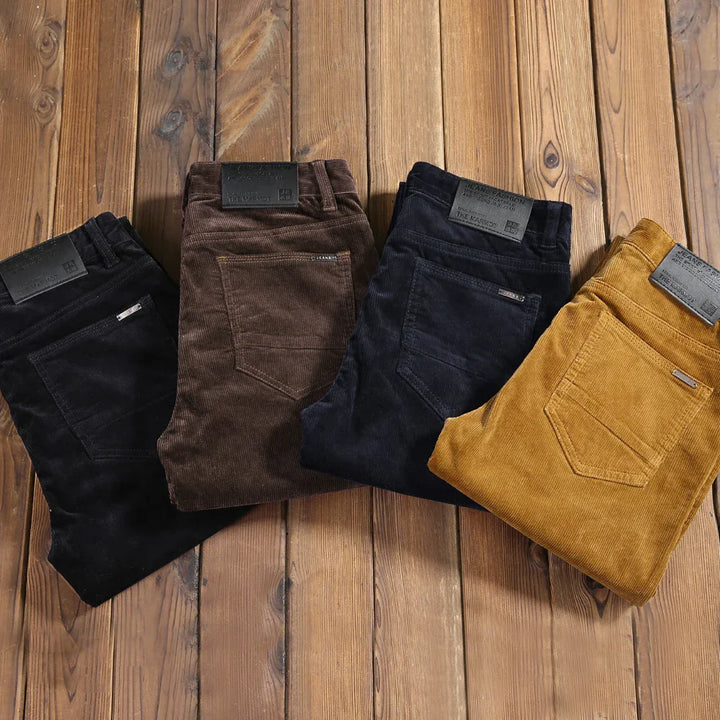 Levoire | Pantalons En Velours Côtelé Élastiques Pour Hommes