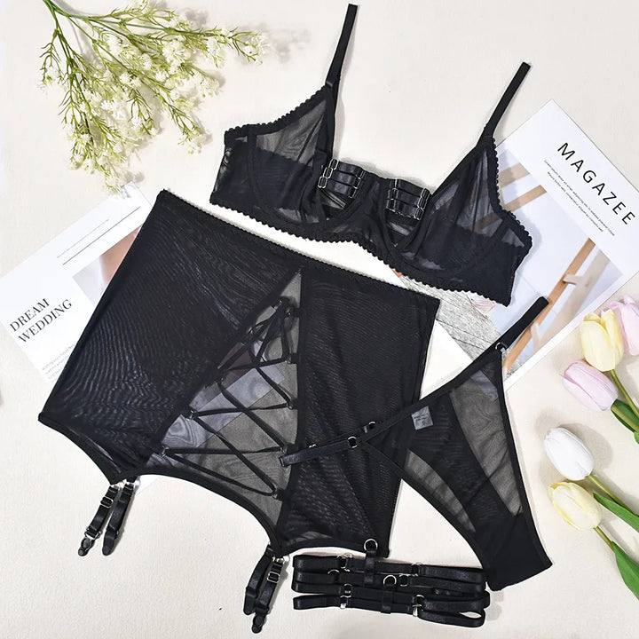 Levoire | Ensemble De Lingerie De Soirée Élégant Noir