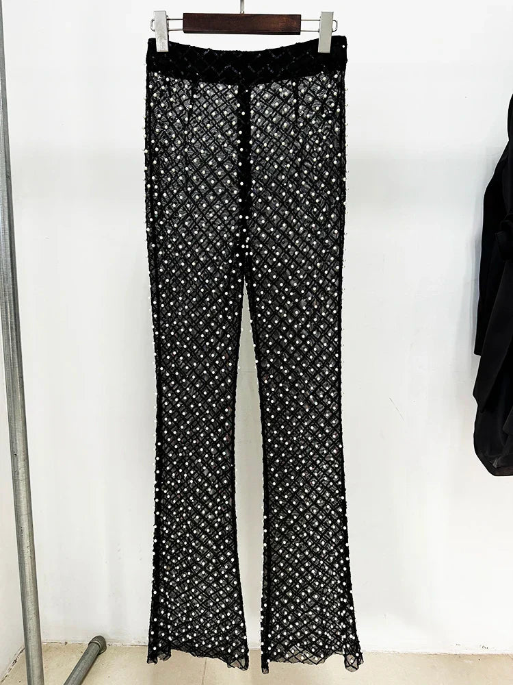 Levoire | Applications Perles Pour Un Accent Élégant Le pantalon noir
