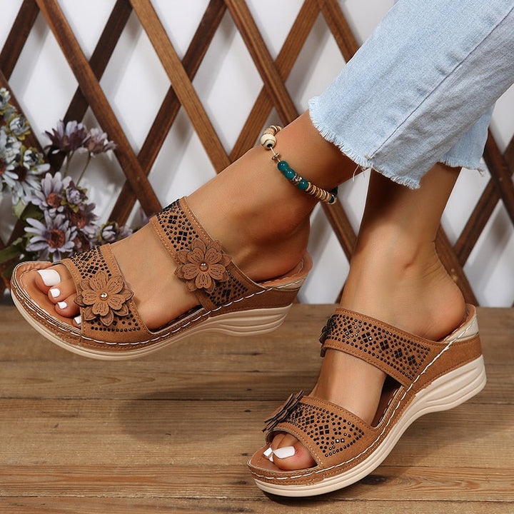 Levoire | Sandales Femme Avec Cadre Fleuri