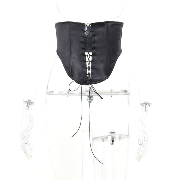 Levoire | Corset Avec Manches À Volants Dans Une Robe Mini Sans Bretelles