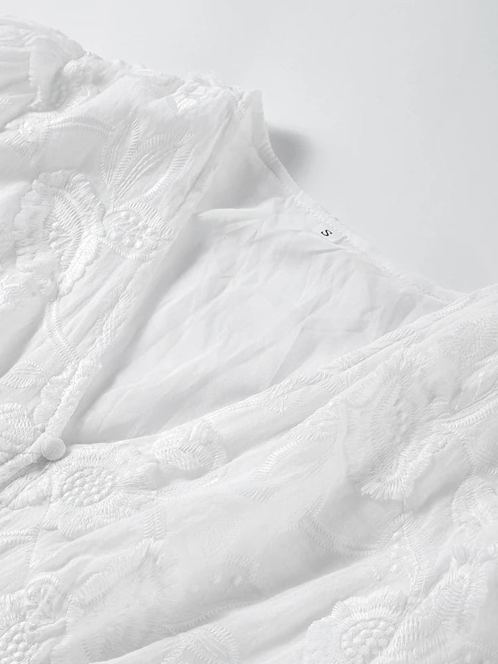 Levoire | Robe A Ligne Élégante En Dentelle Brodée