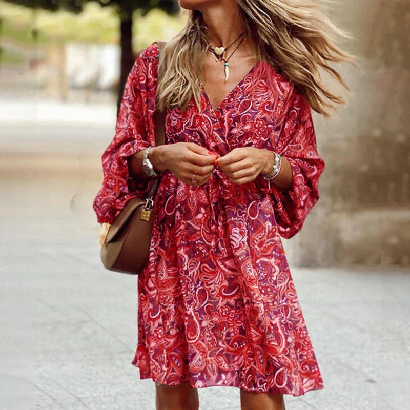 Levoire | Robe d'Été Bohème Rouge