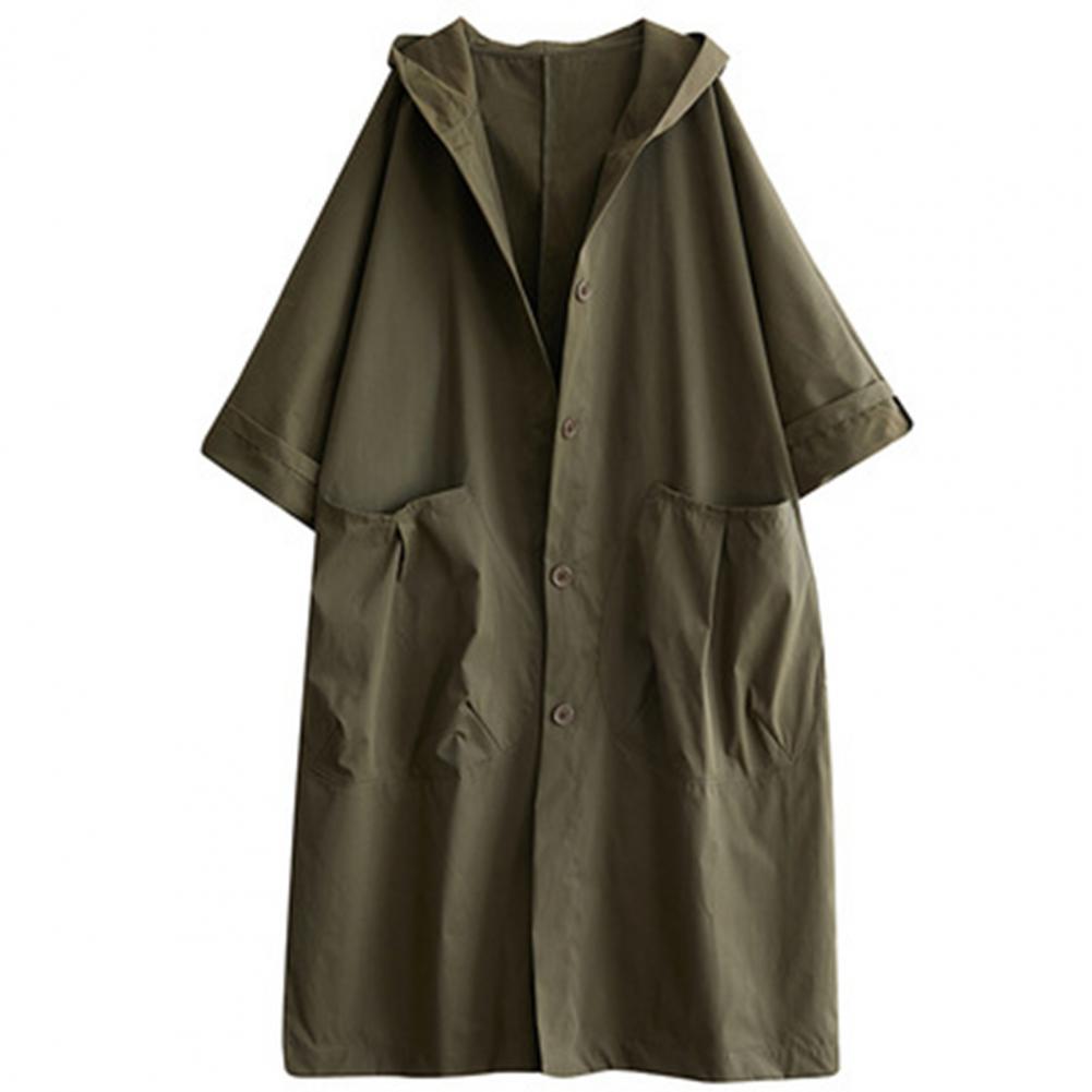 Levoire | Trench-coat Oversize Femme | Etanche Vert Taille unique