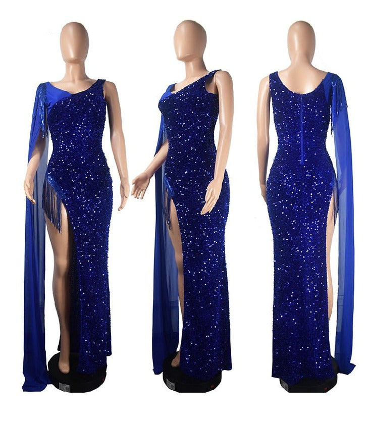 Levoire | Paillettes En Manche Kinne Groupe Flapper Maxi Robes