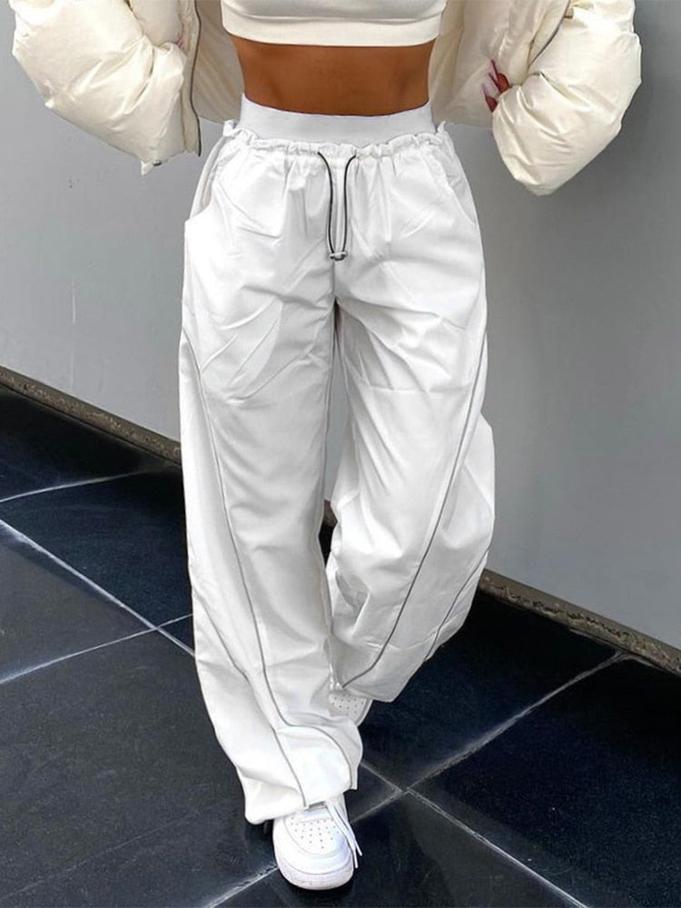 Levoire | Pantalon Baggy Design De Streetwear Unique Blanc
