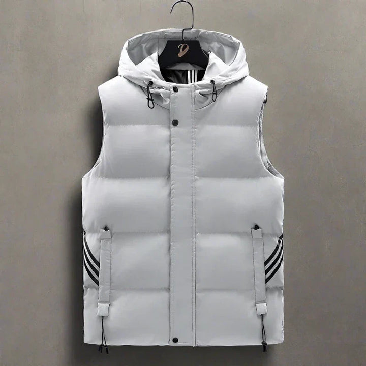 Levoire | Veste De Sport Pour Hommes Matelassée Avec Capuche Gris