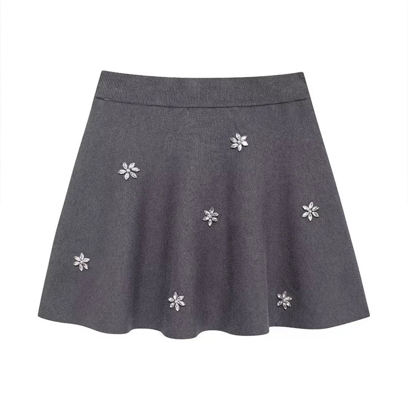Levoire | Robe Courte Avec Tricot Et Strass