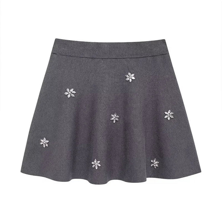 Levoire | Robe Courte Avec Tricot Et Strass