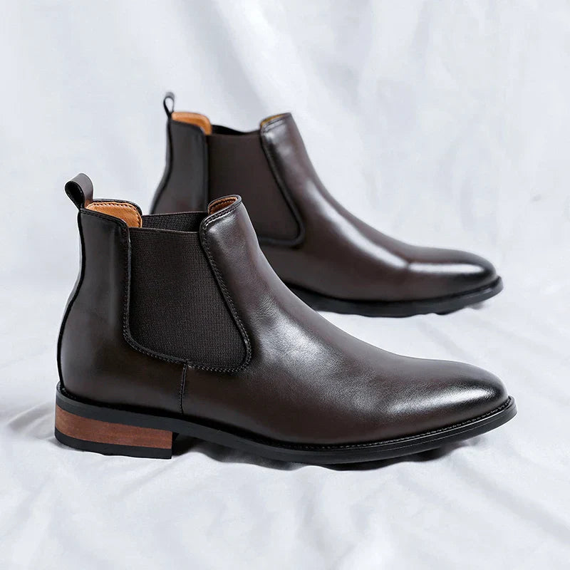 Levoire | Botte pour femmes élégante en cuir premium Moka Mokkabraun