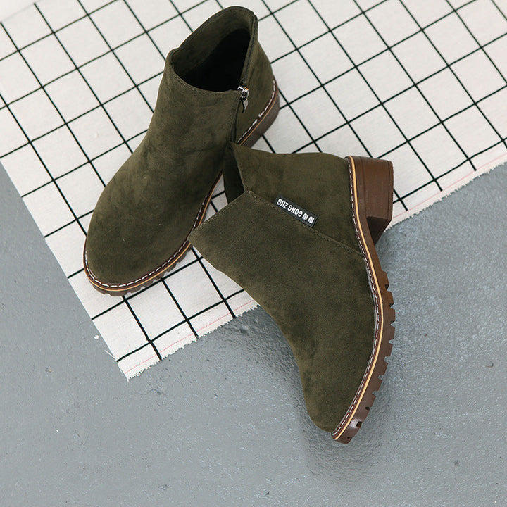 Levoire | Bottes En Cuir Sauvage Avec Semelles Anti-Dérapantes Vert