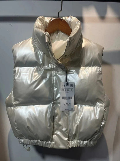 Levoire | Veste Sans Manches Chaude À Col Haut Avec Fermeture Éclair