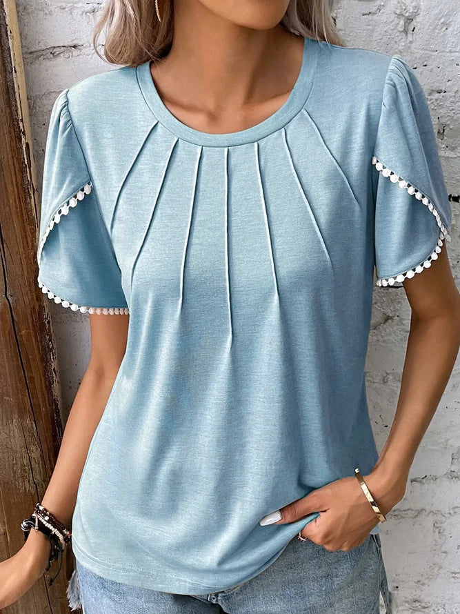 Levoire | Blouse Élégante Avec Une Touche Vintage Bleu