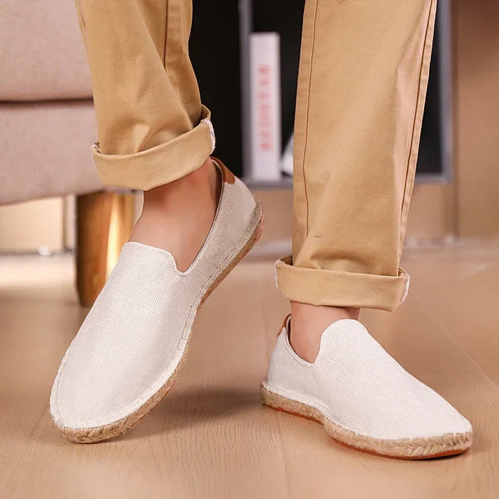 Levoire | Mocassins En Toile Légers Unisexes Blanc