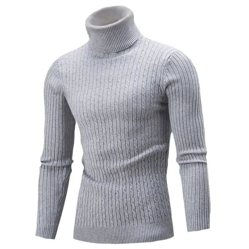 Levoire | Pull Col Roulé Homme Slim Fit En Tricot