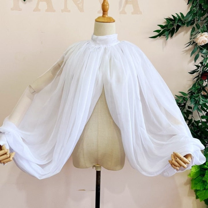 Levoire | Col Montant Avec Boutons Blanc Taille unique