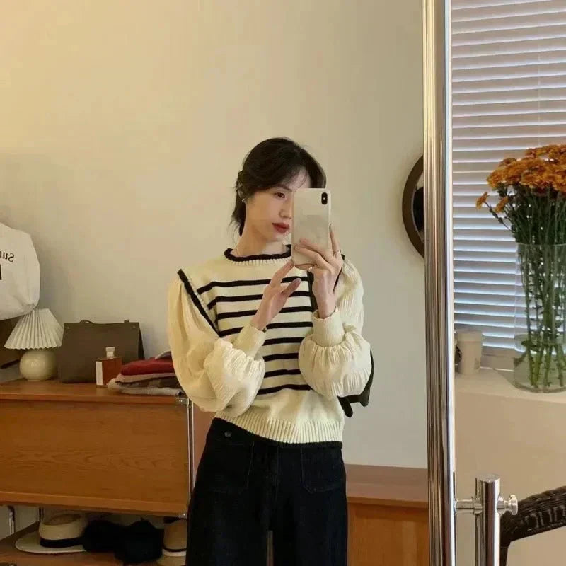 Levoire | Pull En Tricot Rayé