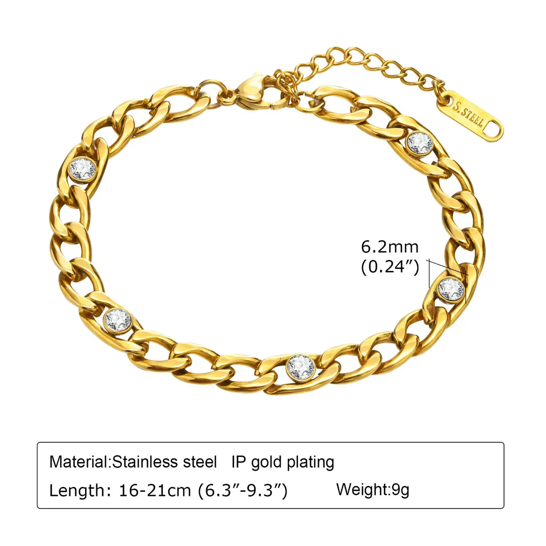 Levoire | Bracelet Maille Trombone Doré BR-1404GW